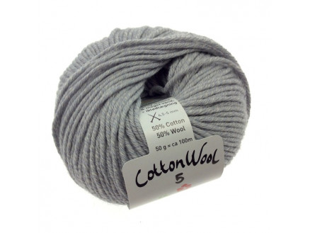 Gepard Garn CottonWool 5 Unicolor 506 Ljus Grå