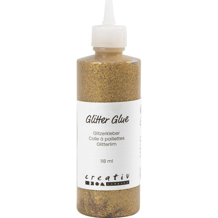 Glitterlim, guld, 118 ml/ 1 flaska