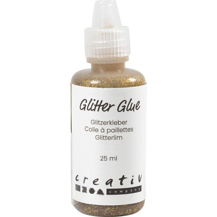 Glitterlim, guld, 25 ml/ 1 flaska