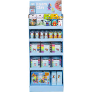 Golvdisplay med Foam ClayÂ®, H: 1560 mm, D: 390 mm, B: 580 mm, mixade färger, 102 enhet/ 1 förp.