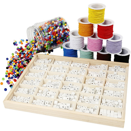 Grupp DIY Kit Bokstavspärlor på armband, 1 set