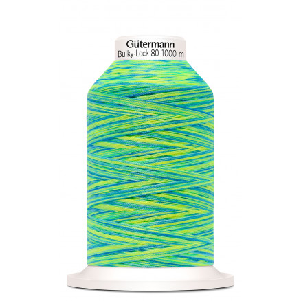 Gütermann Bulky-Lock 80 Multi Grön Sytråd Polyester 9968 - 1000m