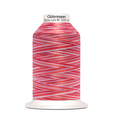 Gütermann Bulky-Lock 80 Multi Röd Sytråd Polyester 9974 - 1000m
