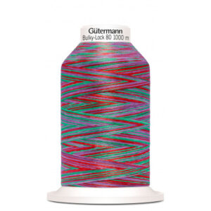 Gütermann Bulky-Lock 80 Multi Röd/Grön/Lila Sytråd Polyester 9893 - 1000m