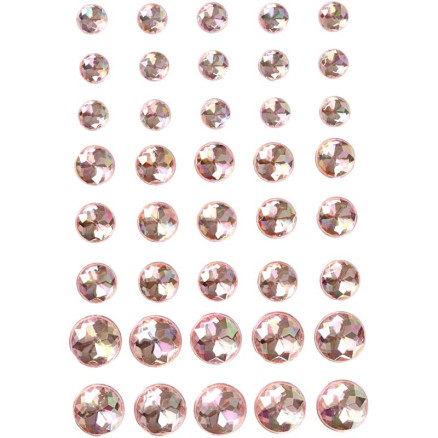 Halv-pärlor, stl. 6+8+10 mm, rosa, 40 st./ 1 förp.