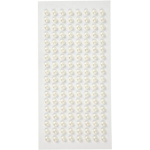 Halvpärlor, Dia. 5 mm, vit, 144 st./ 1 förp.