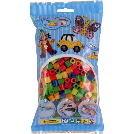 Hama Maxi Pärlor 8472 Neon Mix 51 - 500 st