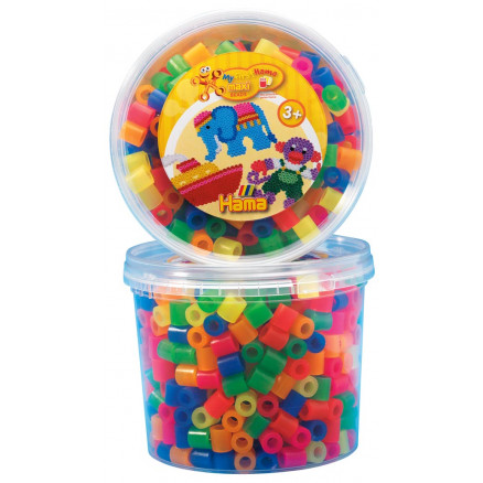 Hama Maxi Pärlor 8572 Neon Mix 51 - 600 st