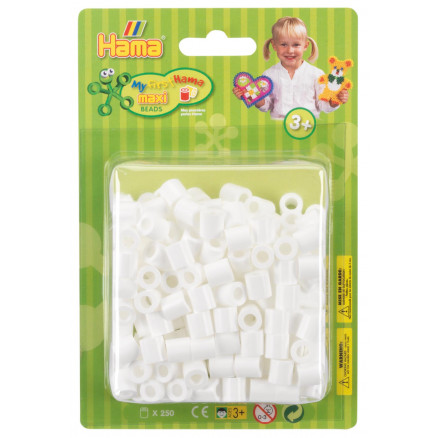 Hama Maxi Pärlpaket 8501 Vit - 250 st.