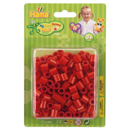 Hama Maxi Pärlpaket 8505 Röd - 250 st.