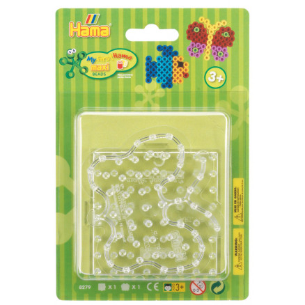 Hama Maxi pärlplattsset 8279 Square & Butterfly Transparent 18x12 - 2 st.