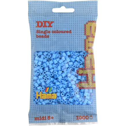 Hama Midi Pärlor 207-46 Pastell Blå - 1000 st