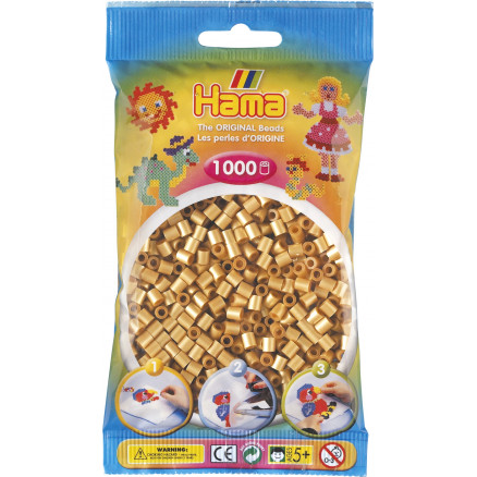 Hama Midi Pärlor 207-61 Guld - 1000 st.
