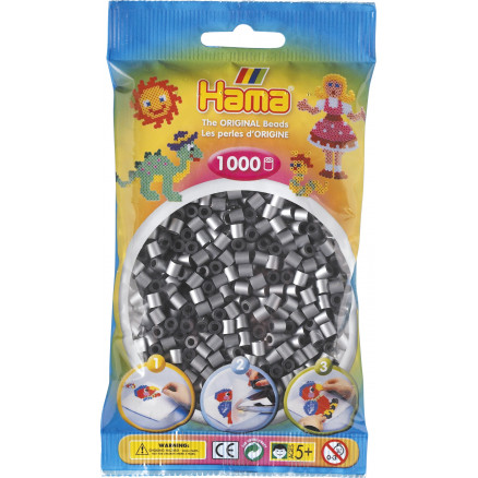Hama Midi Pärlor 207-62 Silver - 1000 st.