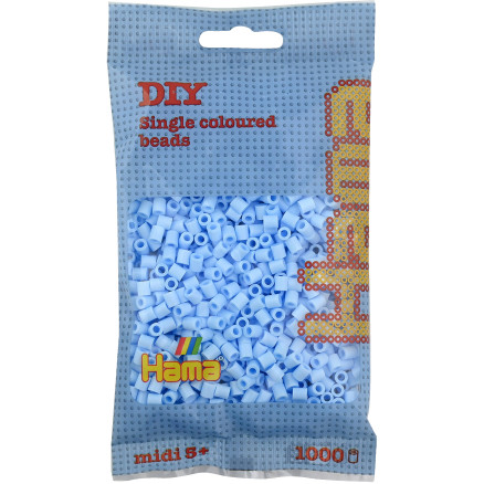 Hama Midi Pärlor 207-97 Pastell Isblå - 1000 st