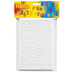 Hama Midi Pärlplatta 4455 Siffror & bokstäver Vit - 2 st.