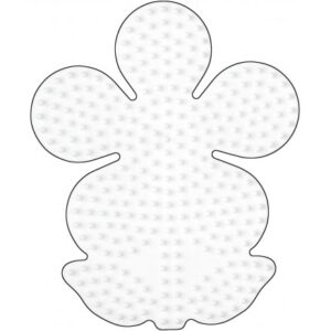 Hama Midi Pärlplatta Blomma Stor Vit 12x10cm - 1 st.