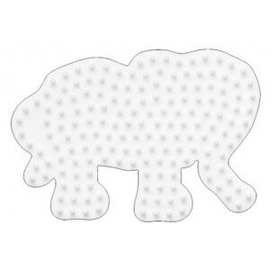 Hama Midi Pärlplatta Elefant Liten Vit - 1 st.