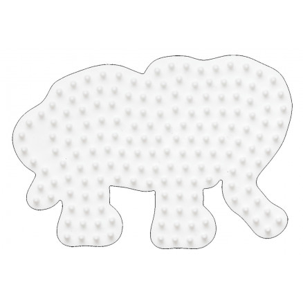 Hama Midi Pärlplatta Elefant Liten Vit - 1 st.