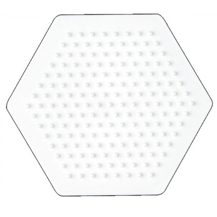 Hama Midi Pärlplatta Sexkant Liten Vit 9x8 cm - 1 st.