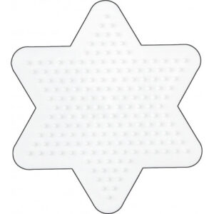 Hama Midi Pärlplatta Stjärna Liten Vit 10x9 cm - 1 st.