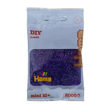 Hama Mini Pärlor 501-24 Transparent Lila - 2000 st.