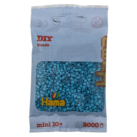 Hama Mini Pärlor 501-49 Azurblå - 2000 st