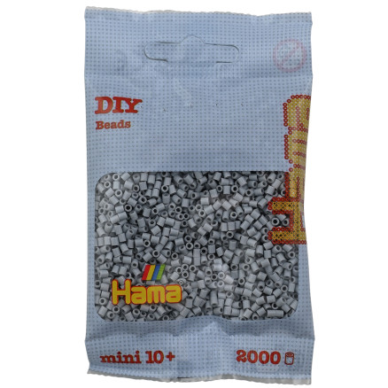 Hama Mini Pärlor 501-70 Ljusgrå 2000 st