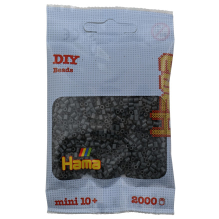 Hama Mini Pärlor 501-71 Mörkgrå - 2000 st