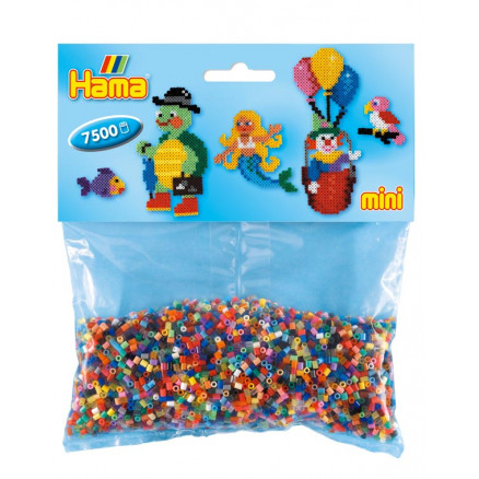 Hama Mini Pärlor 583 Mix Bag 47 Ass. färger - 7 500 st.