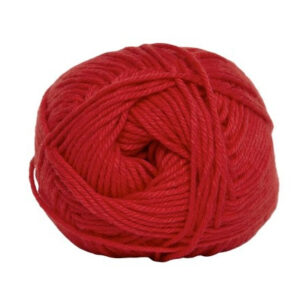 Hjertegarn Cotton nr. 8 Garn 4500 Röd