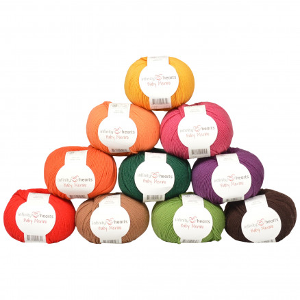 Infinity Hearts Baby Merino Garnpaket 10 Höst - 10 st