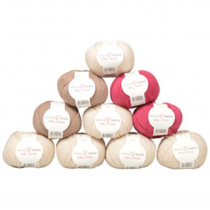 Infinity Hearts Baby Merino Garnpaket 23 Tre nyanser Natur och Ljung - 10 st