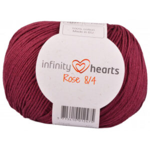 Infinity Hearts Rose 8/4 Garn Unicolor 24 Bordeaux Röd