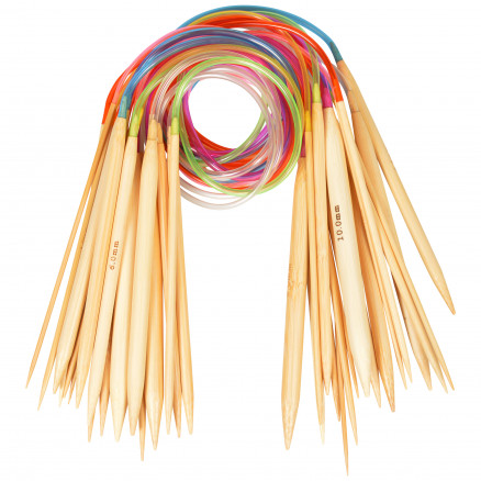 Infinity Hearts Rundstickeset Bambu Natur/Print 60cm 2-10mm - 18 storlekar