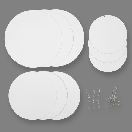Klocka, diam. 12+15+18 cm, 300 g, 4 st / 1 frp.