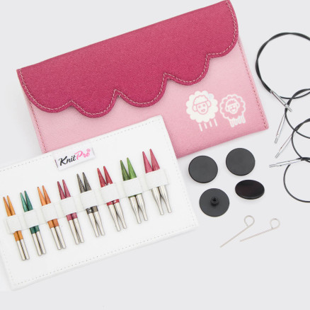 KnitPro Dreamz Ändstickor set Mini 5cm 3,0-6,0mm 8 storlekar - Mini set