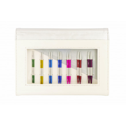 KnitPro SmartStix Korta Ändstickor-set Aluminium 3,00-6,00 mm - 7 storlekar