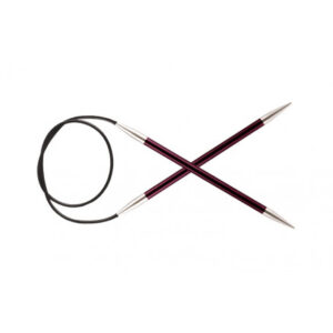 KnitPro Zing Aluminium Rundstickor 100cm 6,00mm / 39.4in US10 Purple Velvet