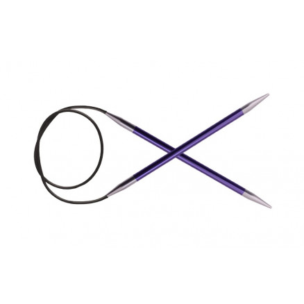 KnitPro Zing Aluminium Rundstickor 40cm 7,00mm / 15.7in US10¾ Amethyst