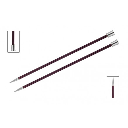 KnitPro Zing Stickor / Jumperstickor Aluminium 35cm 12,00mm / 13.8in US17 Purple Velvet