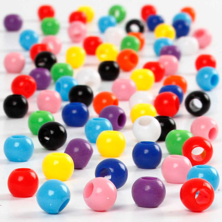 Kongopärlor, Dia. 6 mm, Hålstl. 3 mm, ca. 600 st., 75 g, 125 ml/ 1 förp.