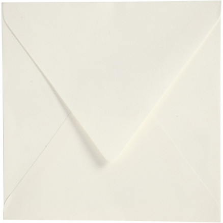 Kuvert, stl. 16x16 cm, 120 g, 50 st., råvit