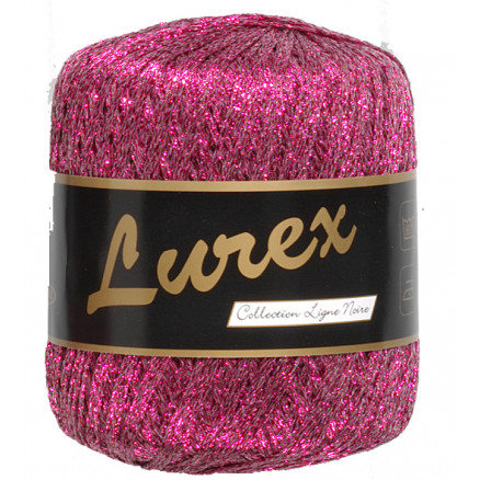 Lammy Lurex Garn 11 Mörkrosa