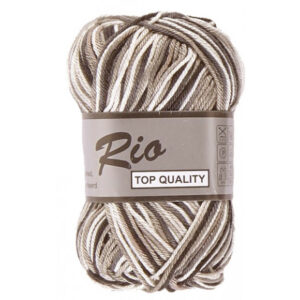 Lammy Rio Garn Print 620 Vit/Beige/Svart 50 gram
