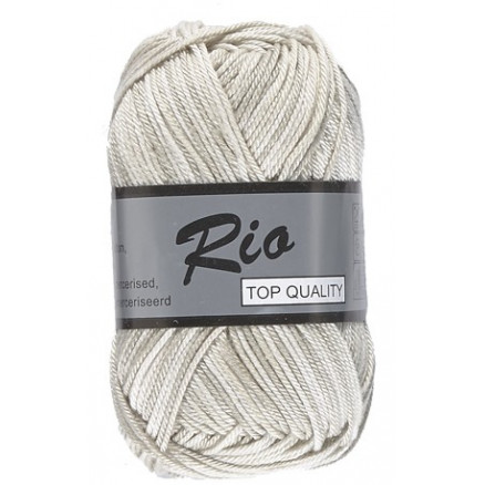 Lammy Rio Garn Print 621 Vit/Grå/Beige 50 gram