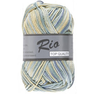 Lammy Rio Garn Print 625 Beige/Grön/Blå 50 gram