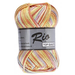 Lammy Rio Garn Print 634 Gul/Orange/Rosa 50 gram
