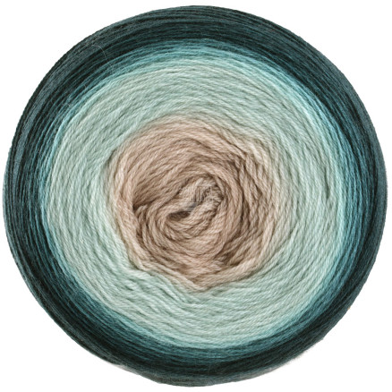 Lana Grossa Merino Lace Aquarell Garn 06 Gråbeige/Grönbeige/Petroleumsgrå/Lera
