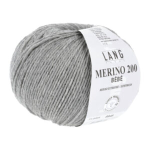 Lang Yarns Merino 200 Bebe Garn 303 Ljus Grå Melange